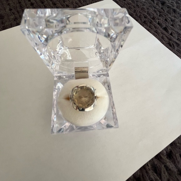 Smokey topaz sterling vintage ring - Picture 12 of 16